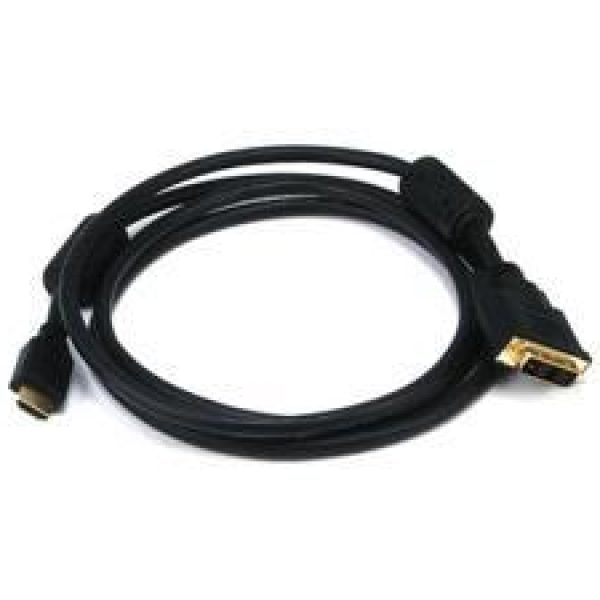 Monoprice High Speed HDMI Cable to DVI Adapter Cable 6ft - with Ferrite Cores Black