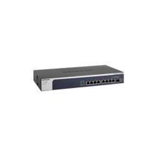 8Port 10G MultiGigabit Ethernet Unmanaged Switch XS508M with 1 x 10G SFP+ DesktopRackmount and ProSAFE Limited Lifetime Protection